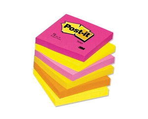 Piezmju lmlapias, 76*76mm, TUTTI, neona, asorti, Post-it